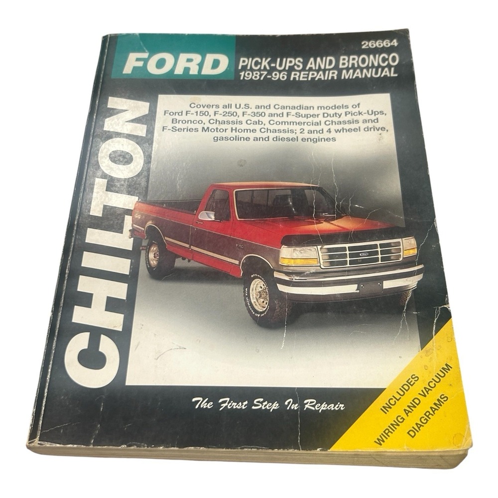 Chilton 26664 Ford Pick-Ups and Bronco 1987-96 Repair Manual with Diagrams